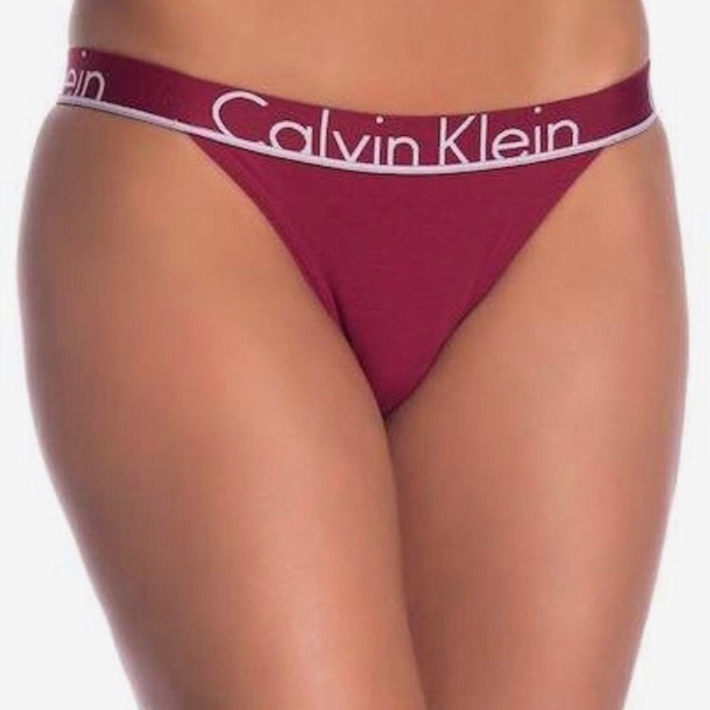 Calvin Klein Maroon Tanga Bikini Panty Size L